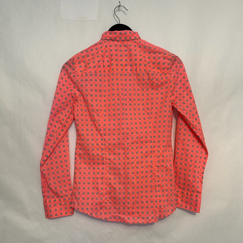J.Crew Perfect Shirt Floral Button Down Cotton Blouse Size 2 Office Workwear - Picture 5 of 5